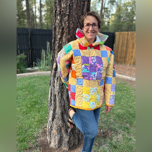 Mommajsews Jackets & Blazers - Colorful Patchwork Women's Hoodie Jacket